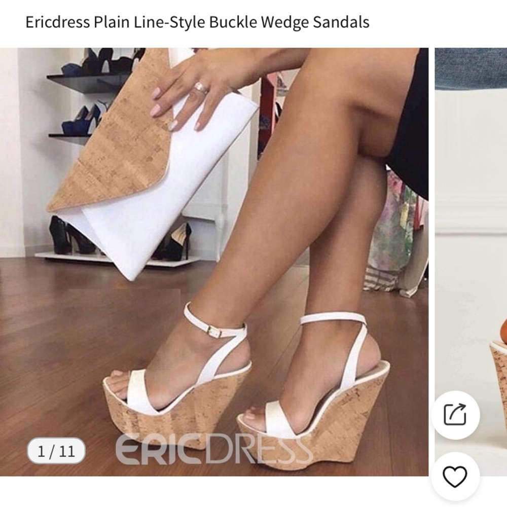 Ericdress white wedges